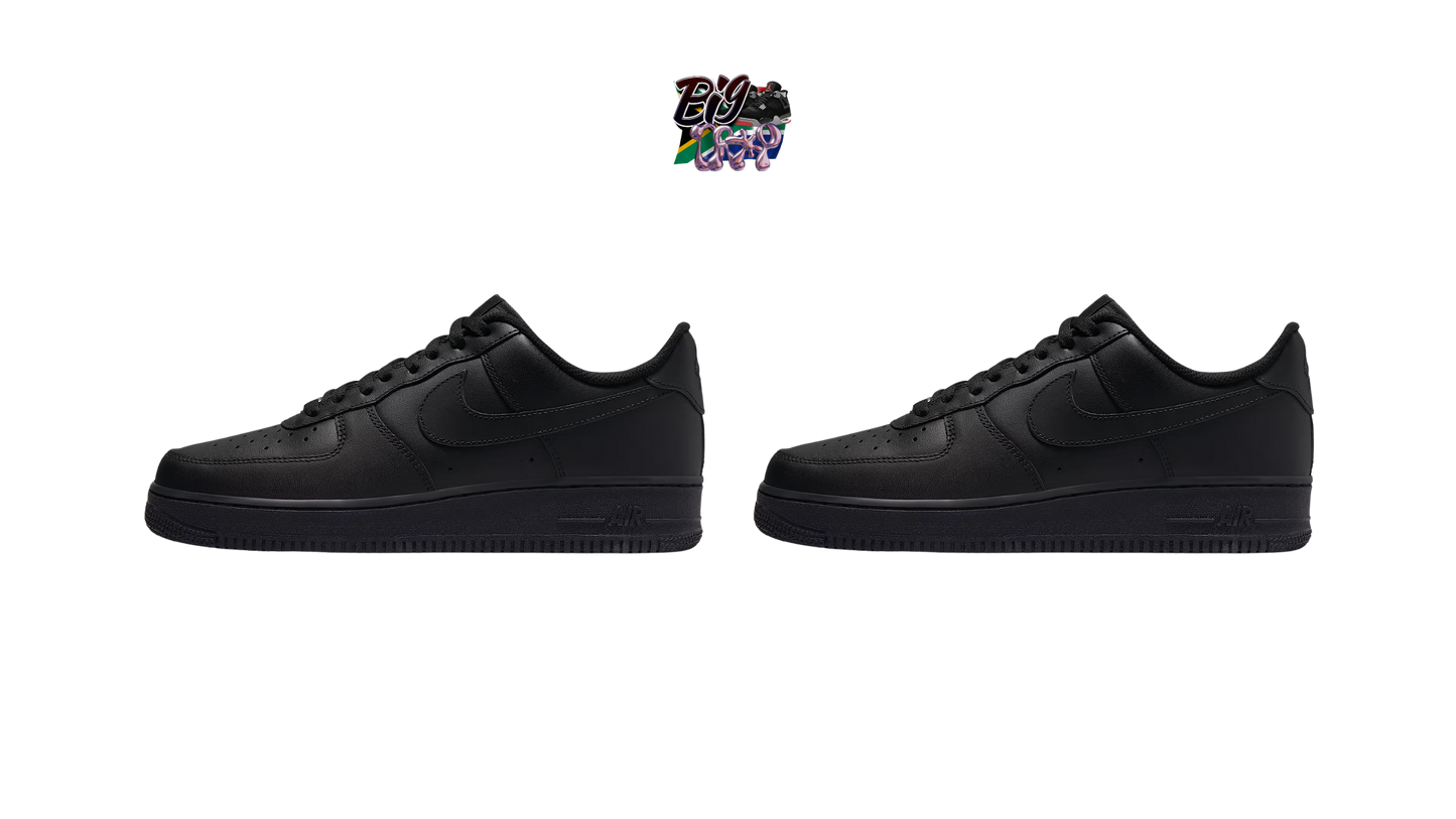 2 X AIRFORCE 1s ( BLACK AND BLACK )