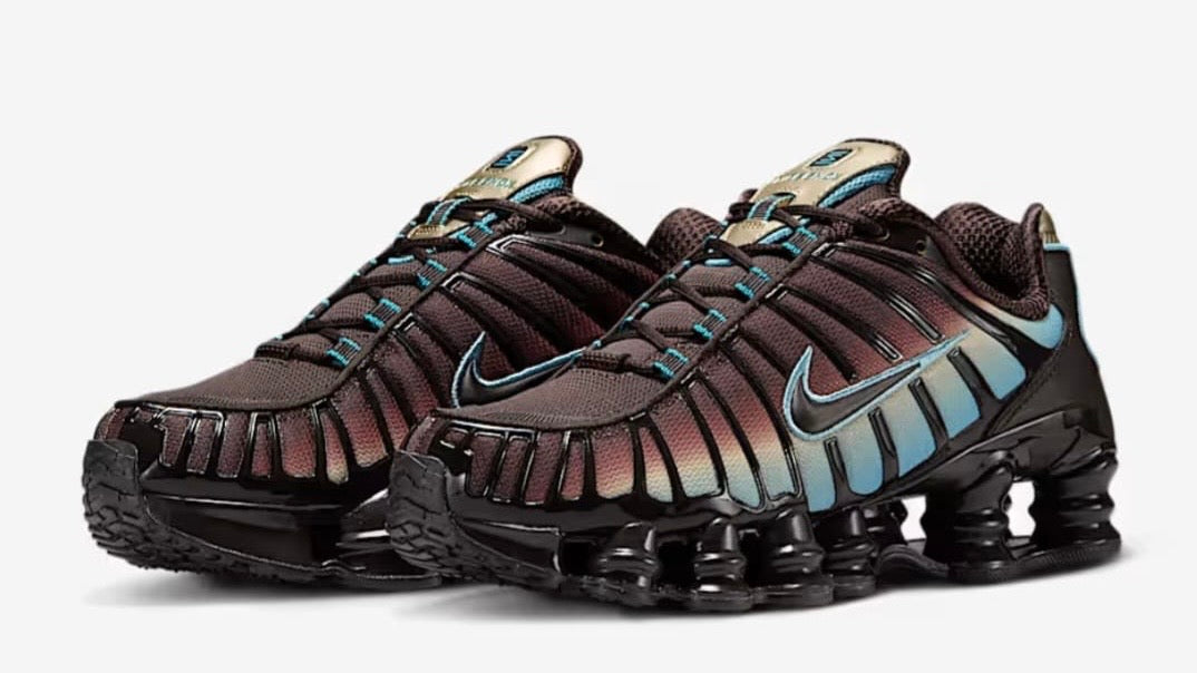 NIKE SHOX TL "black,brown / blue"