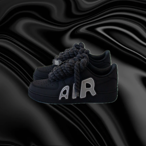 AF1 "AIR" ROPE LACES "BLACK"