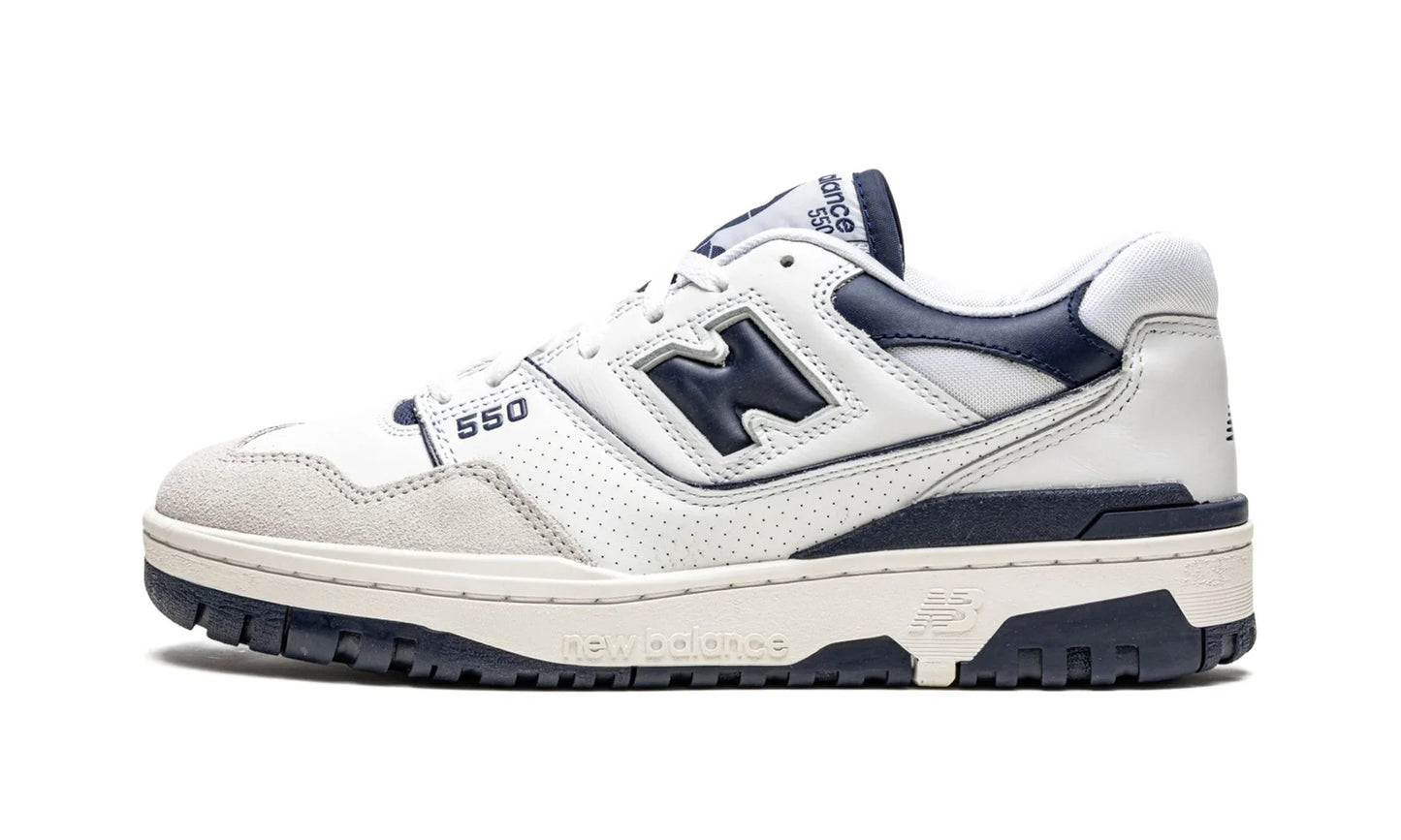 550 "White / Navy Blue"