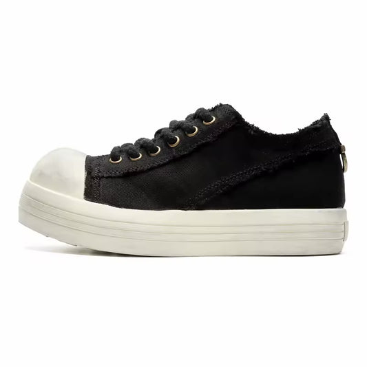 Platform Bulge Lifestyle Sneaker – Black