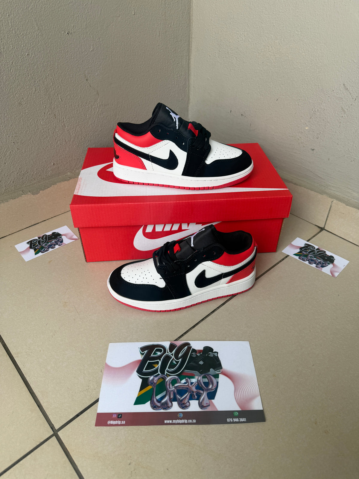 AIR Jordan 1 Low "White/Varsity Red/Black"