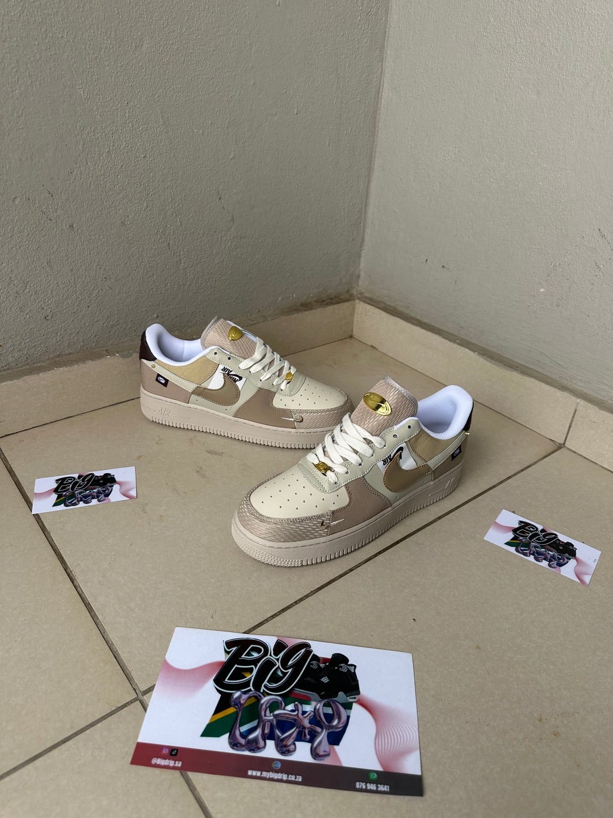 AIR FORCE 1 " tan bling "