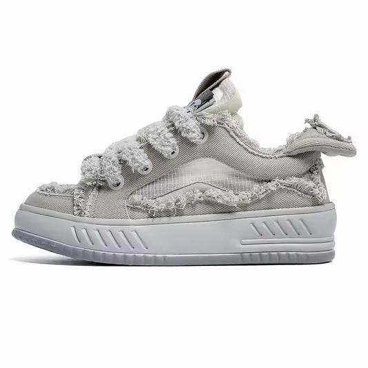 Platform Rope Lace Lifestyle Sneaker – Gray