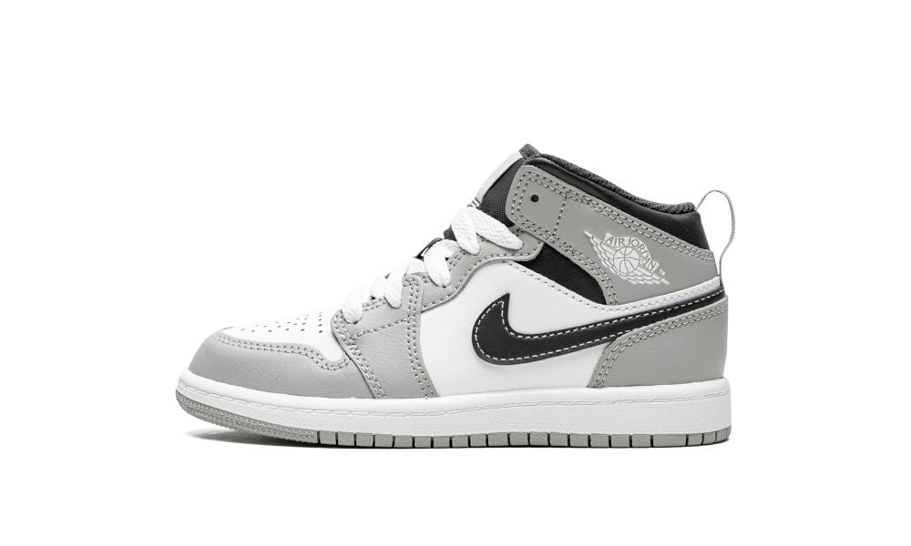 Kids Jordan 1 Mid PS "Light Smoke Grey"